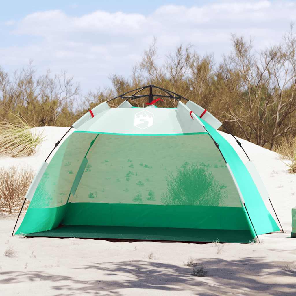 Beach Tent for 2 Persons Sea Green Quick Release Waterproof