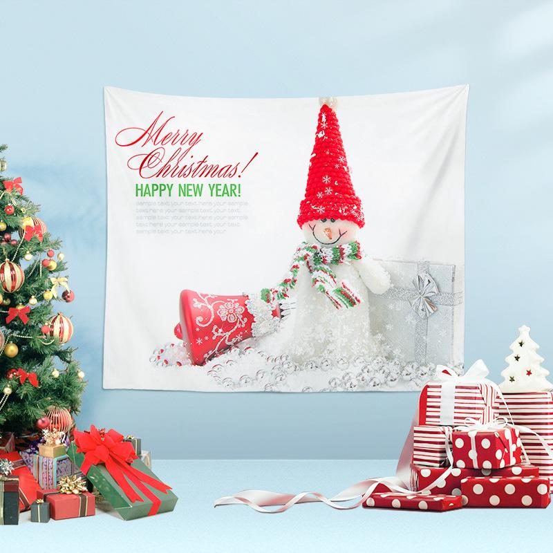 Christmas Tapestry Cross-border New Christmas Party Hanging Cloth Santa Claus Background Fabric