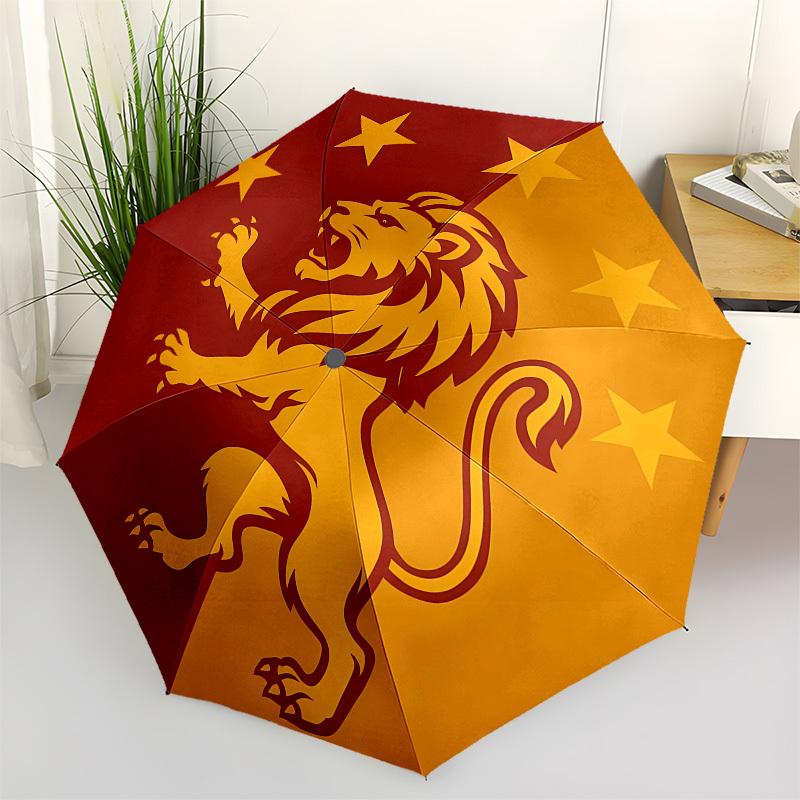 

Lion Emblem Automatic Opening and Closing, 8 rib Structure Portable Umbrella, Suitable for Men and Women in All Seasons Perfect Gift for Ho