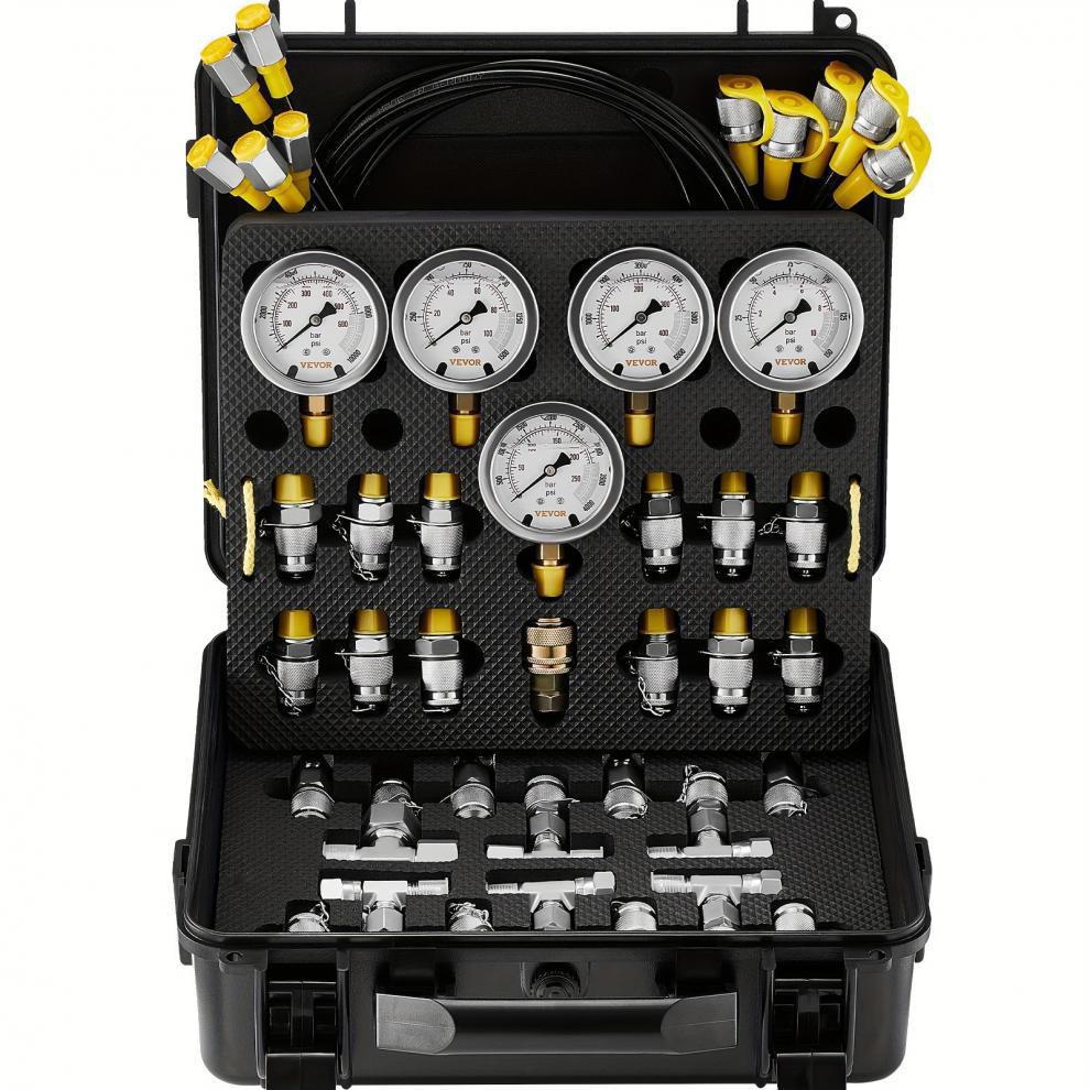 Excavator Repair Hydraulic Toolbox: Portable Pressure Test & Inflation Kit