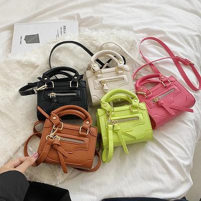 Autumn and Winter New Korean Version Mini Locomotive Small Square Bag Foreign Style Girls Concave Messenger Women's Bag