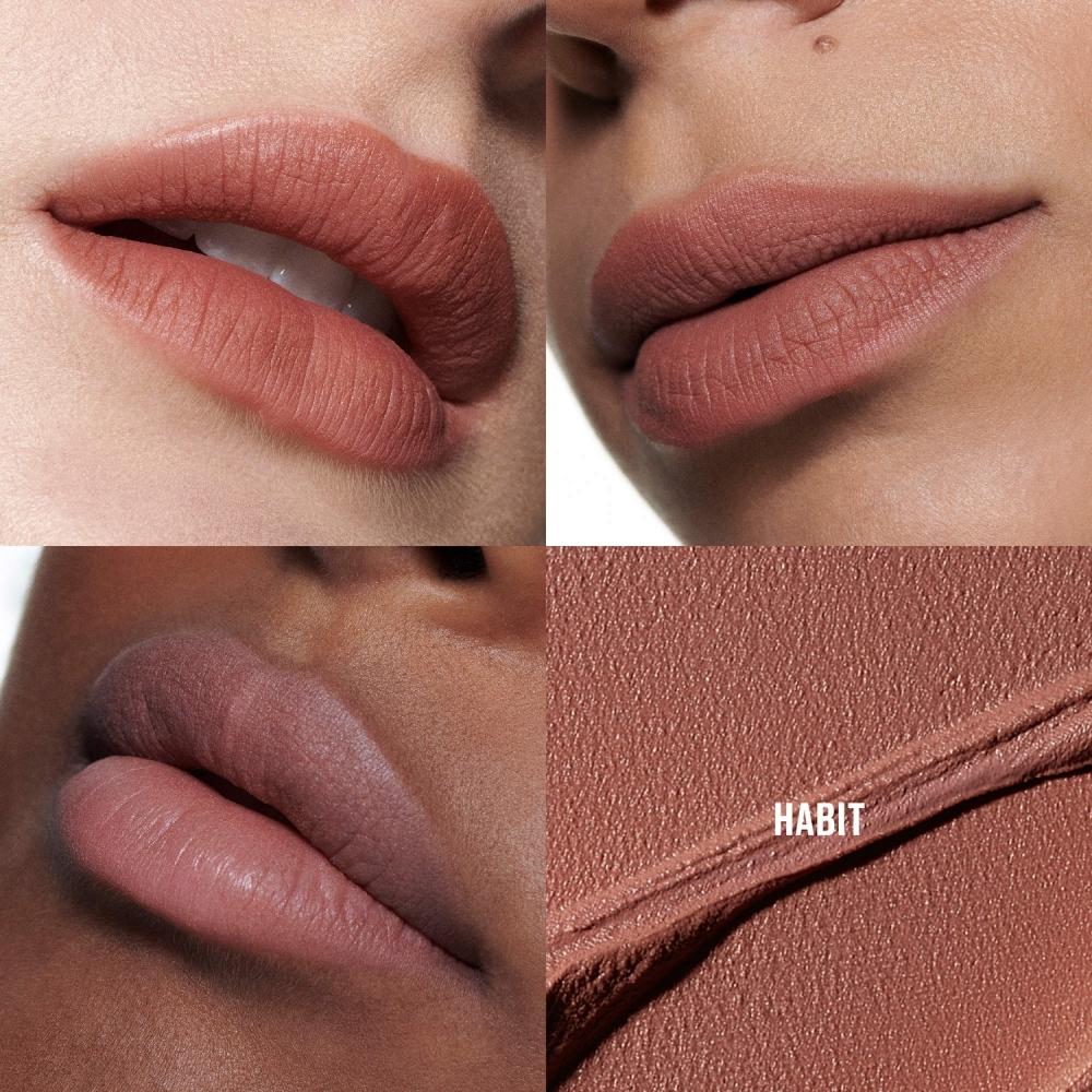 Mac Cosmetics Powder Kiss Lippen   Wangen Mattes Flüssiges Mousse 0.17 Unzen 5 ml Habit Pfirsichfarbener Nude