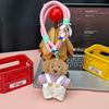 Cute Plush Bear Doll Pendant Creative Keychain Bag Charm Accessory Soft Stuffed Animal Toy Decoration