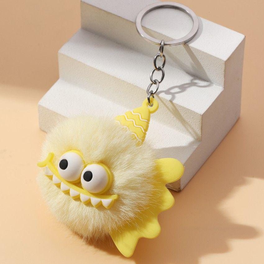 Adorable Big-Eyed Dinosaur & Shark Plush Keychain