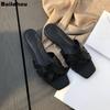 Fashion Bailehou 2025 New Flat Casual Slippers Daily Summer Beach Flip Flops Vacation Sandal Footwear Brand Slide Outdoor Slipper Female