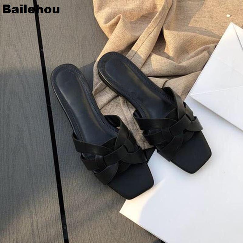 Fashion Bailehou 2025 New Flat Casual Slippers Daily Summer Beach Flip Flops Vacation Sandal Footwear Brand Slide Outdoor Slipper Female