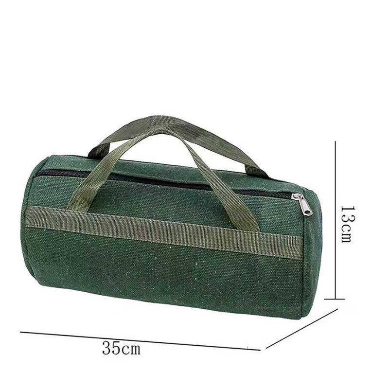 Large Capacity Canvas Tool Bag for Electricians - Handheld Storage for Screwdrivers and Hardware