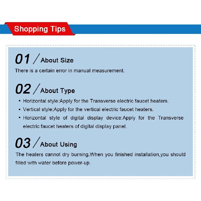 Electric Faucet Heating Element 220V 2000W/3000W Instant Hot Water Heater Parts of Stainless Steel Heating Pipe Tubular Element