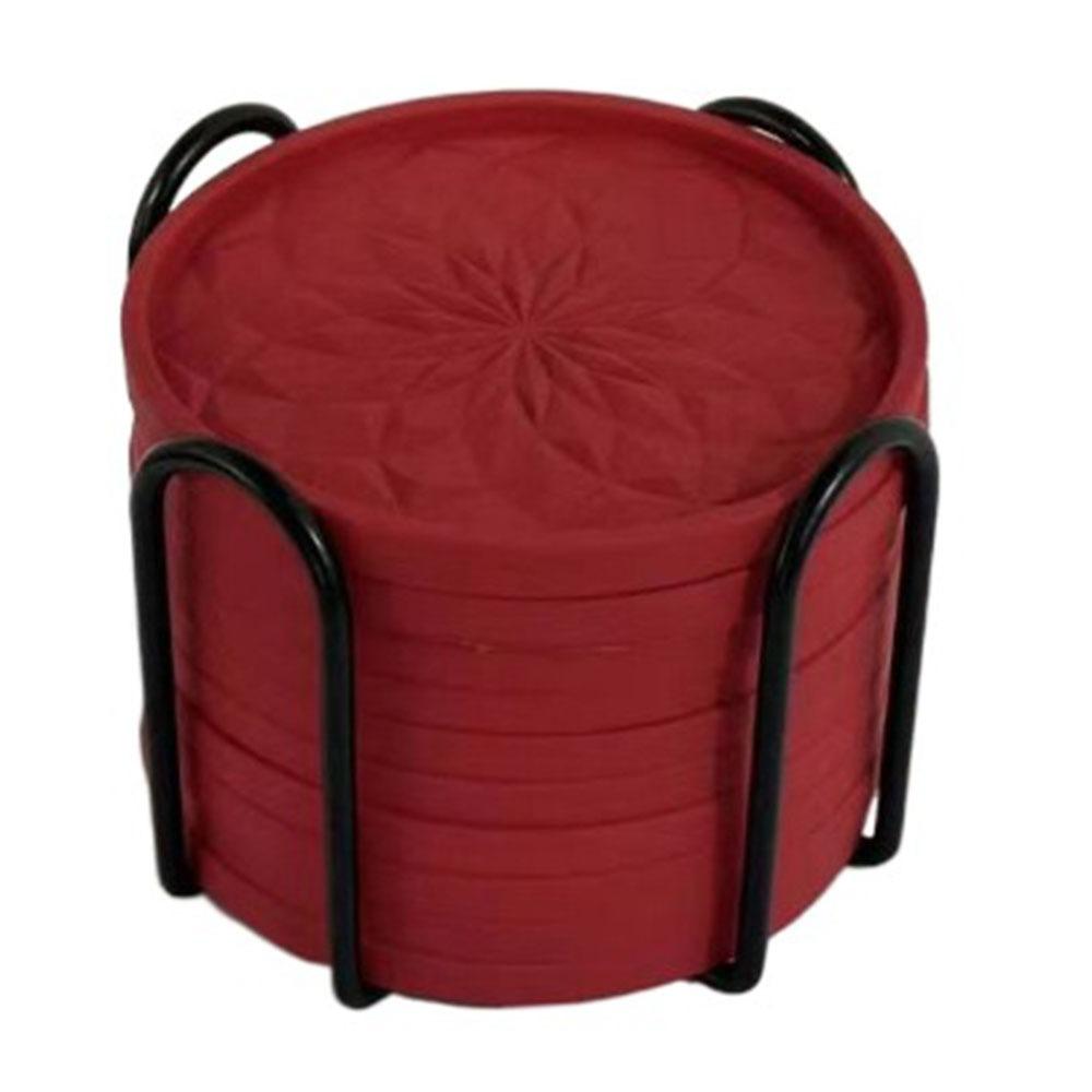 6/10Pcs Silicone Drink Coaster Set Tabletop Protection Tea Mats Placemats Cup Pads  Hotel Restaurant