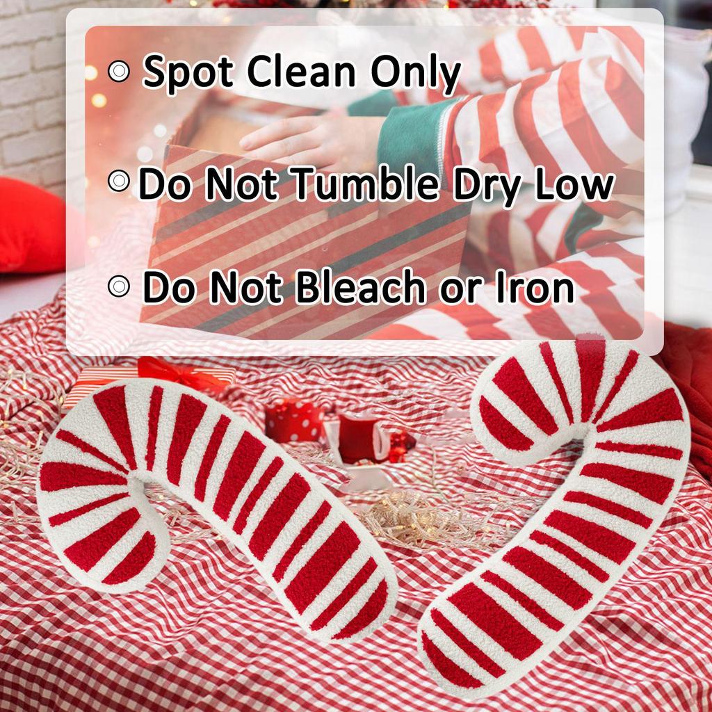Christmas Red Candy Cane Cushion Pillow Ornament