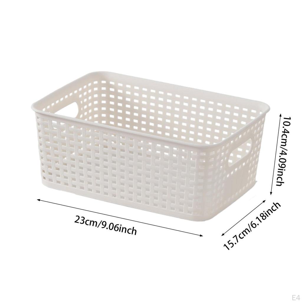 Storage Basket Weave Box Home Decor Multipurpose for Organizing Container Bedroom Desk