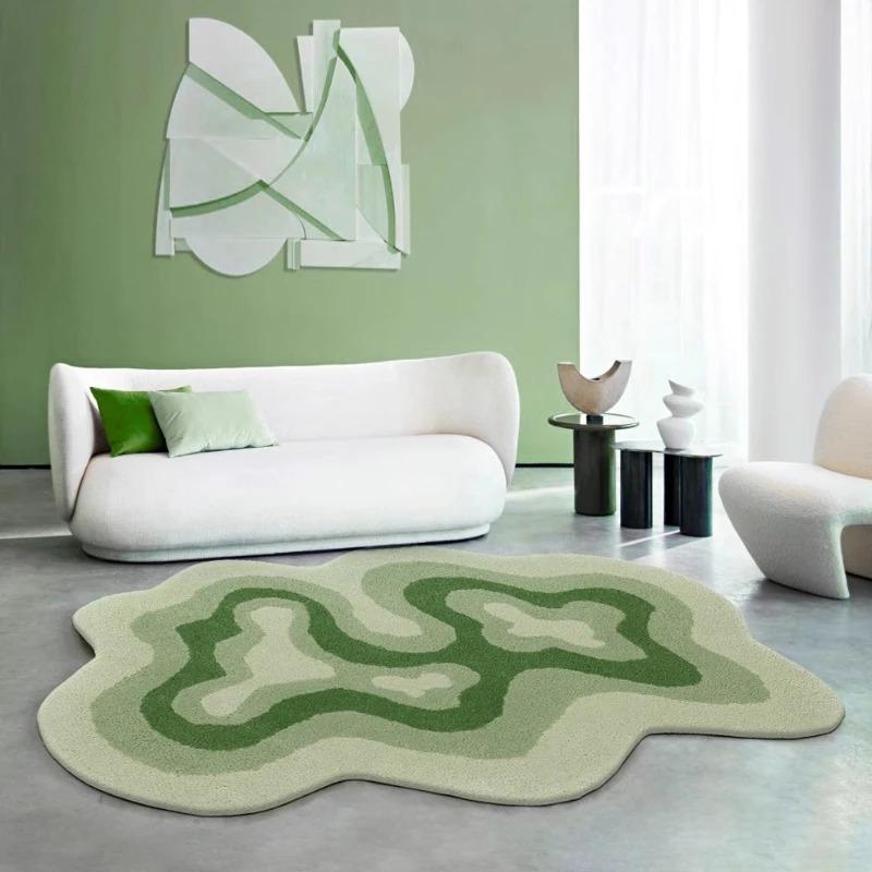 Irregular Carpets For Living Room Modern Style Bedroom Decor Carpet Thicken Lounge Anti-Slip Floor Mat Fluffy Plush Bedside Rug