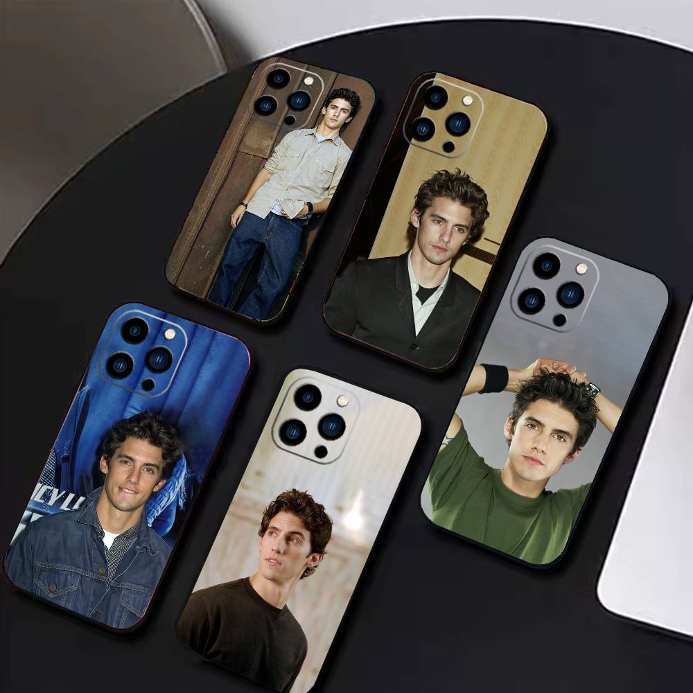 Milo Ventimiglia Phone Case For iPhone17,16,15,14,13,12 Plus,Max Soft Silicone Black Cover