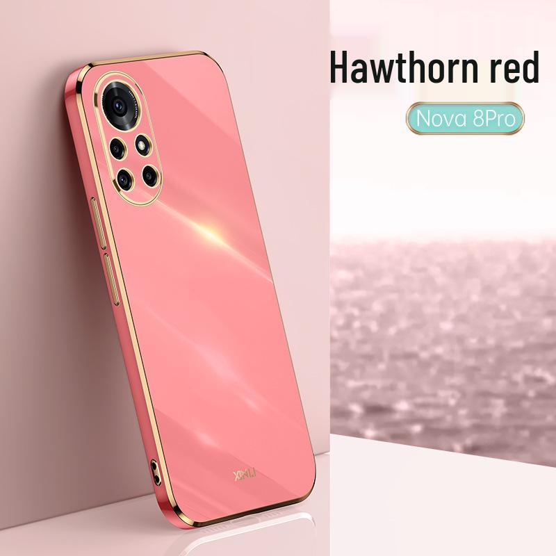 Soft silicone protective cover for Huawei Honor V40, 9X, and 30i. Electroplated with straight edges, anti-fall design.