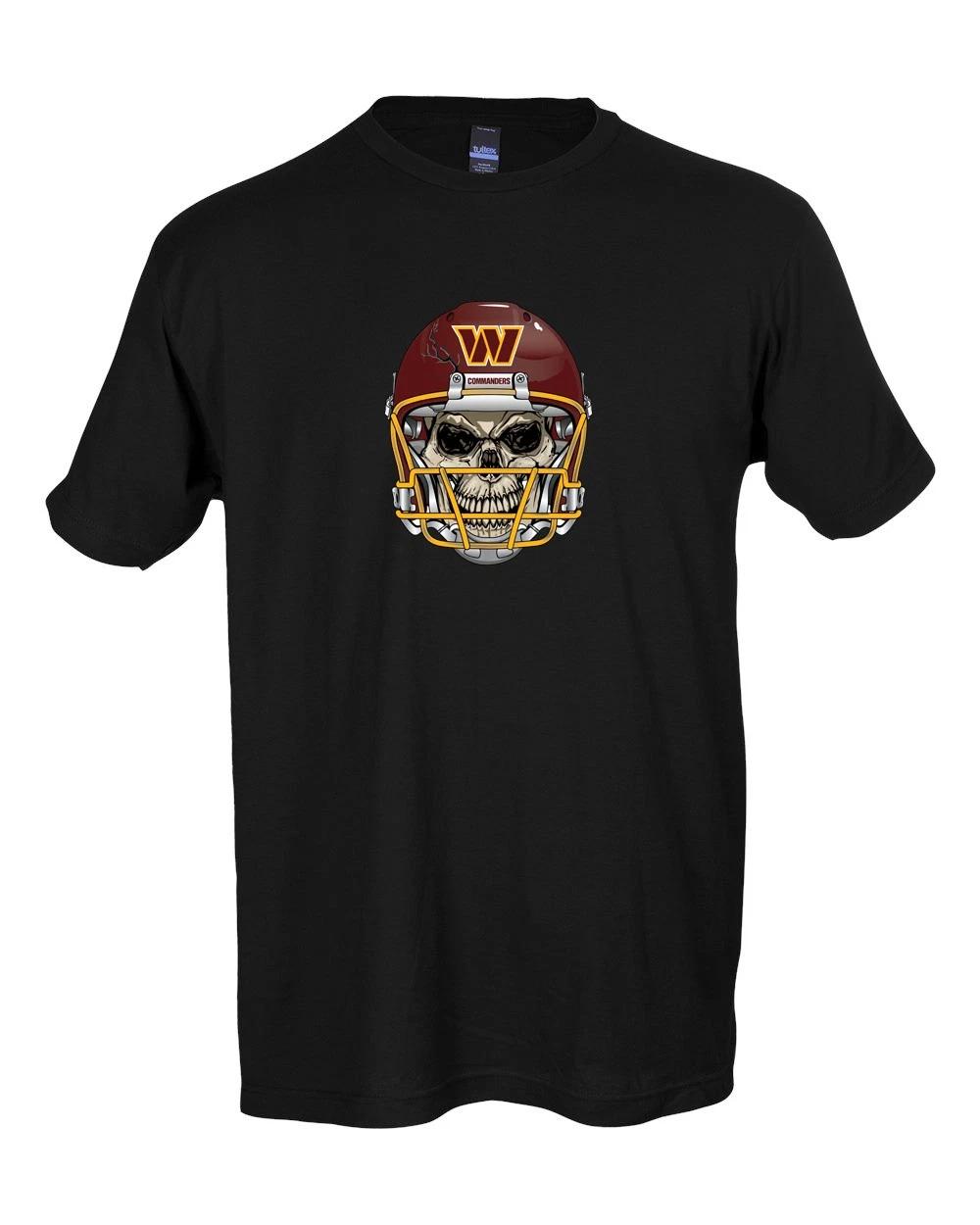 Washington Commanders Skull HelmeT-Shirt 6 Sizes!! S-5XL S