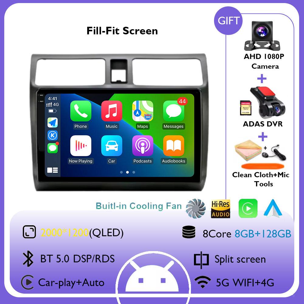 Android 14 Car Radio For Suzuki Swift 2003 - 2006 2007 2008 2009 2010 Multimedia Player Stereo Carplay AUTO Head Unit WIFI 4G BT