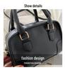 2024 Early Spring Solid Color Textured Square Handbag - Women's Versatile Shoulder & Crossbody Bag