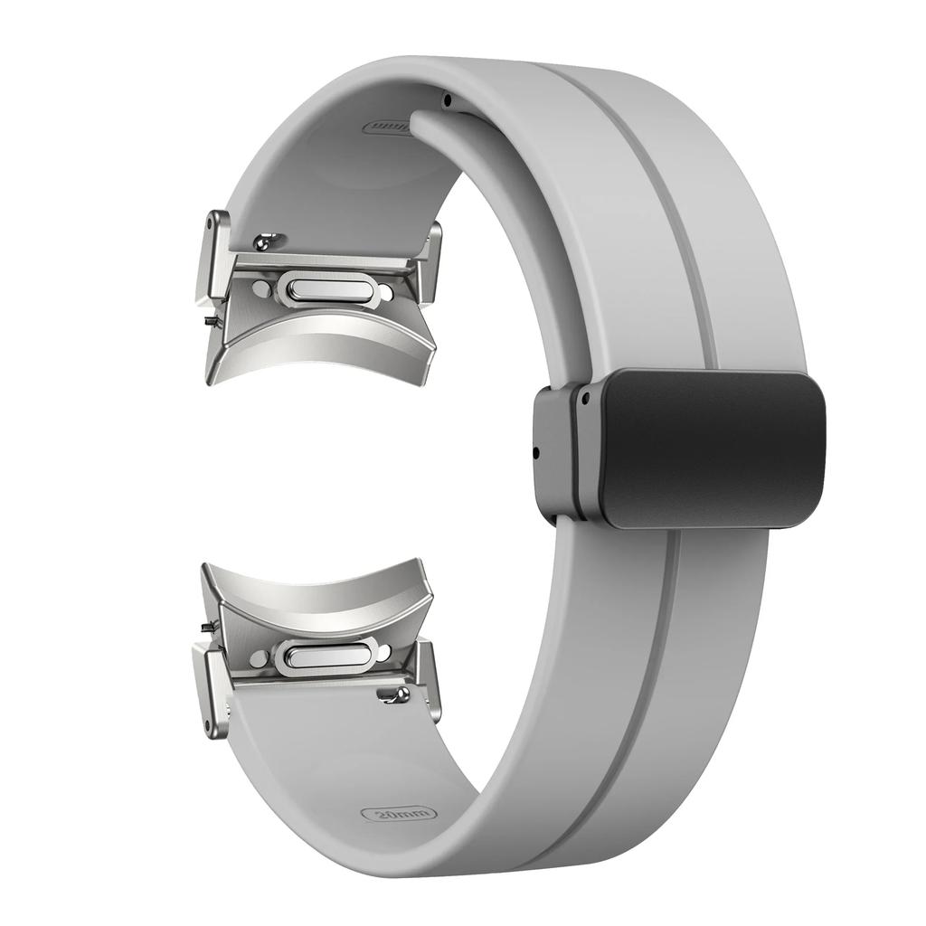 Magnetic Silicone Strap for Samsung Galaxy Watch7 6 44mm 40mm Sport Watchband 20mm Band Bracelet Galaxy Watch 6Classic 43mm 47mm