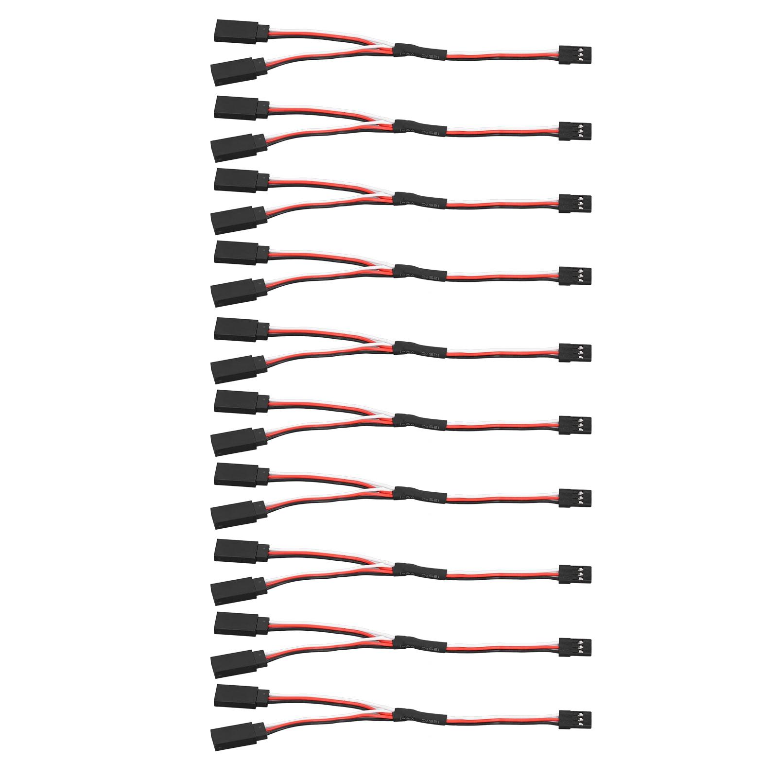 

10Pc Servo Extension Cable Cord 3 Pin Female to Male Wire Connector Board Remote Control Y Type