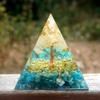 Handmade Orgone Pyramid Natural Crystal Reiki Chakra Orgonite Energy Generator Jewelry Home Office Decoration Gift