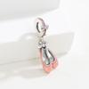 New Copper Charm Pink Ballet Shoe Pendant Jewellery Making Ideal For Classic Bracelets Women Fashion Jewellery Do It Yourself Gifts