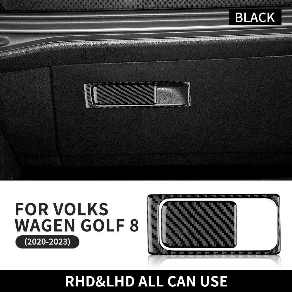 

Real Soft Carbon Fiber Sticker For Volkswagen VW Golf 8 MK8 2020 2025 2025 2025 Co-Pilot Handle Frame Interior Trim Accessories чорний
