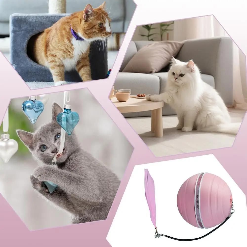Rechargeable Cat Interactive Ball Automatic Self-playing Cat Ball Interactive Cat Ball Toy  Indoor