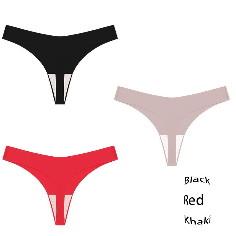 

Бесшовные трусики для женщин, 3 шт./компл., сексуальное нижнее белье, бикини с Т-образной спинкой, удобные стринги, 10 цветов L