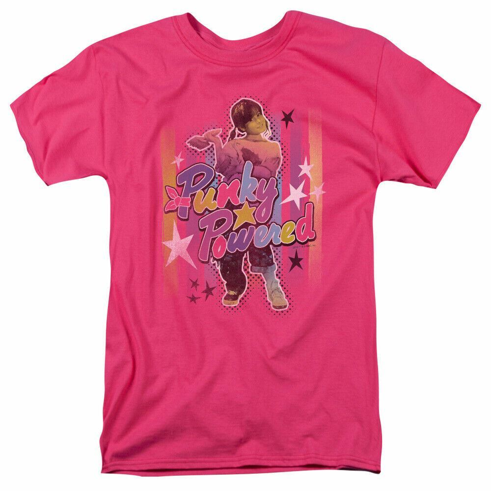 Punky Brewster Punky Powered T-shirt Mens Licensed Classic TV Show Tee Hot Pink L