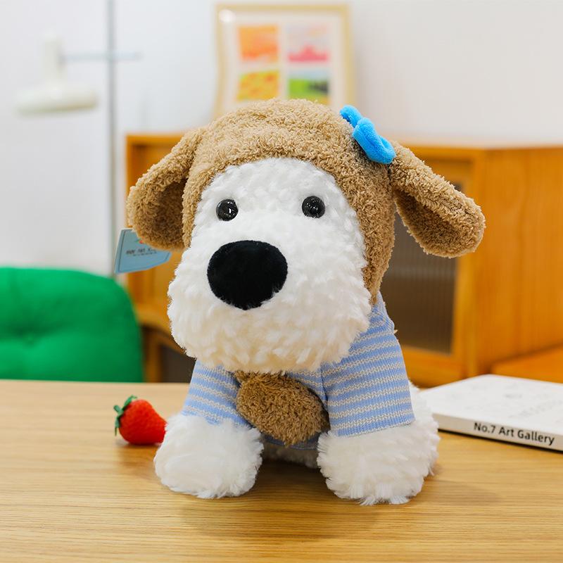 Popular West Highland Puppy Pendant Plush Doll Cute Dressed Dog Keychain Charm Scribbled Dog Doll