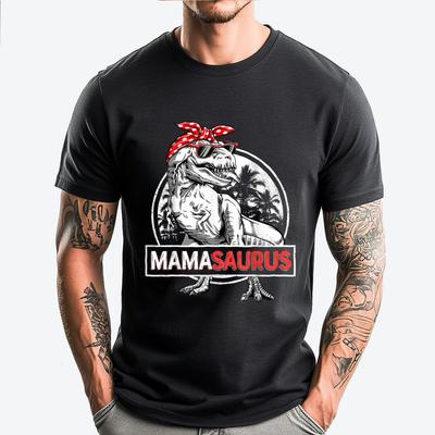 Mamasaurus T Rex Dinosaur Funny Mama Saurus Mothers Family 3XL Men Clothing Fall Clothes