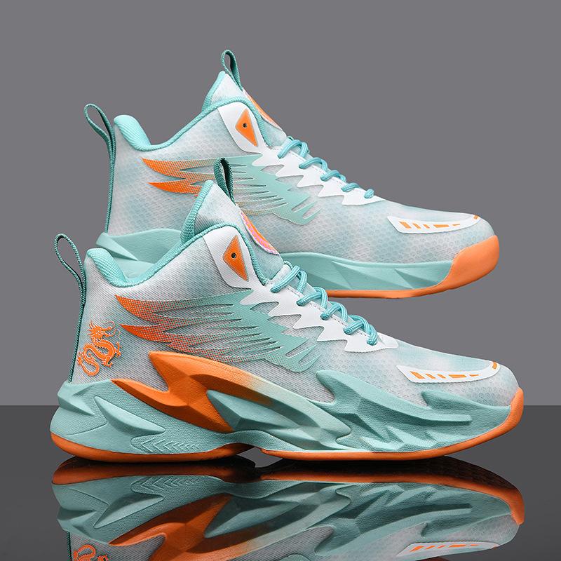Neue Herbst atmungsaktive Basketballschuhe Paar Student Jugend Professionelles Spiel Echter Kampf Leichte High-Top Sportschuhe