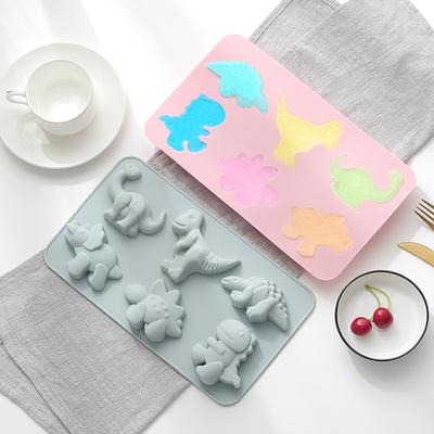 Páscoa 3D Dinossauros Forma Silicone Bolo Chocolate DIY Artesanal Assando 