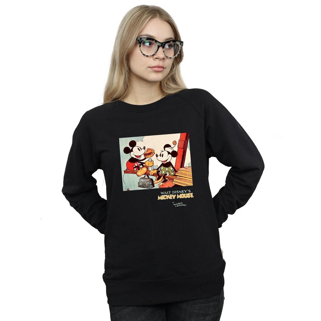 Disney Womens/Ladies Mickey Mouse Building A Building Sweatshirt