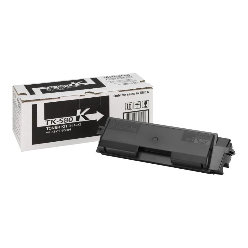 Kyocera TK580 Negro Cartucho de Toner Original - 1T02KT0NL0/TK580K-TK580K