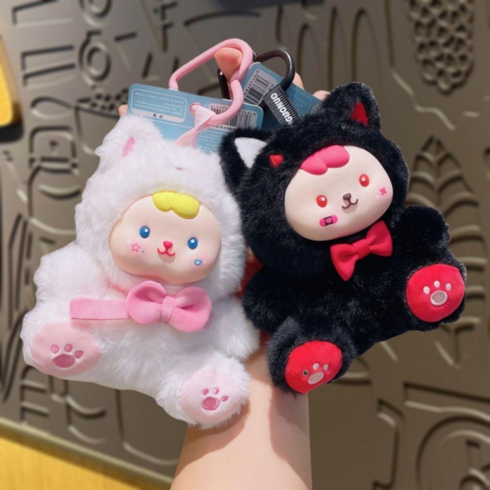 Brightly Colored Cute Keychain Doll Big Eyes Angels and Demons CP Pendant  Couple