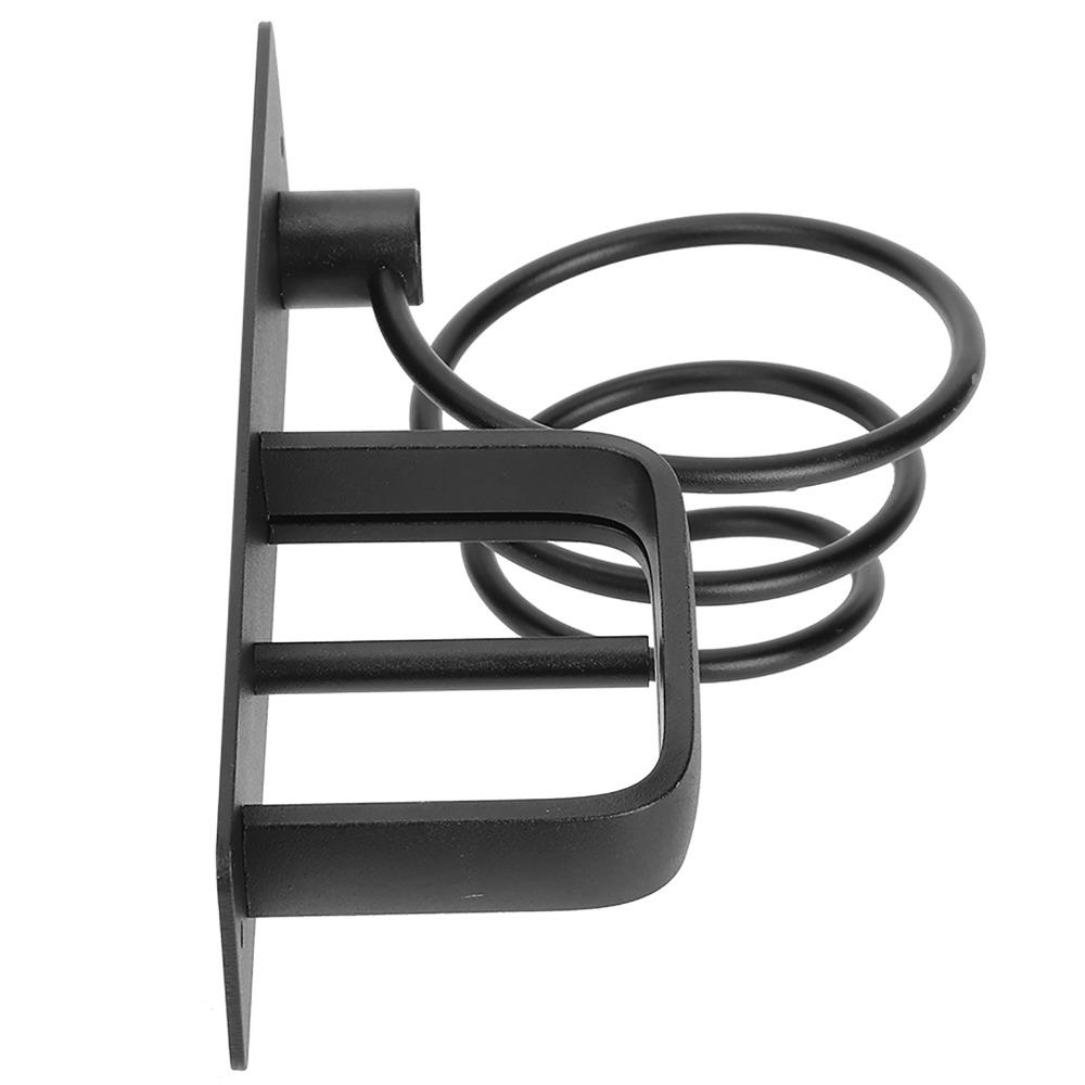 Asciugacapelli Nero Portaoggetti Design a Spirale Supporto per Piastra Bagno Tavolino da Toeletta Camera da Letto