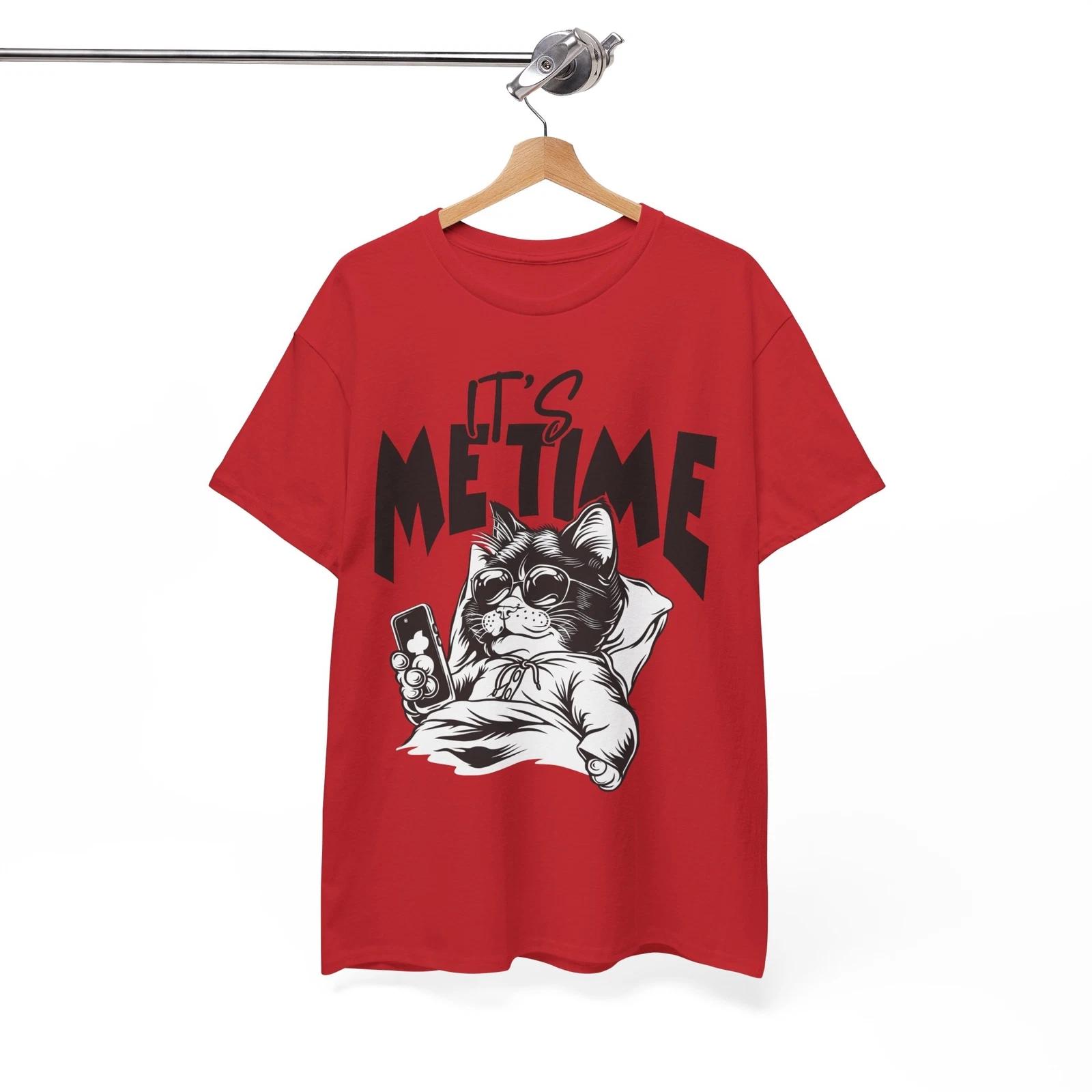 Вирусная юмористическая футболка с котом - Достойная интернета забавная футболка Время для себя S