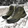 Winter Herrenstiefel Warme Herren Schneestiefel Hochwertiges Leder Wasserdicht Herren Sneaker Outdoor Herren Wanderschuhe Arbeitsschuhe Männlich