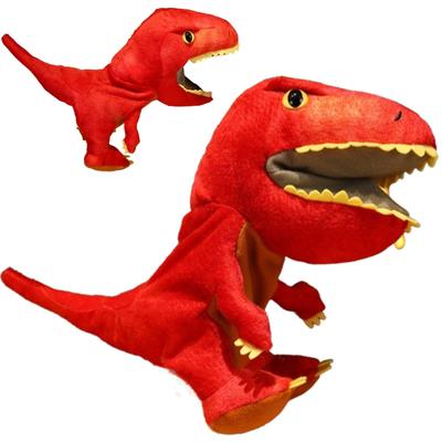 Merrytime Puppet, Finger Puppet, Hand Puppet, Plush Toy, Doll, Puppet Show, Ventriloquism, Glove Puppet, Washable, Mouth Moves, Dinosaur, Red