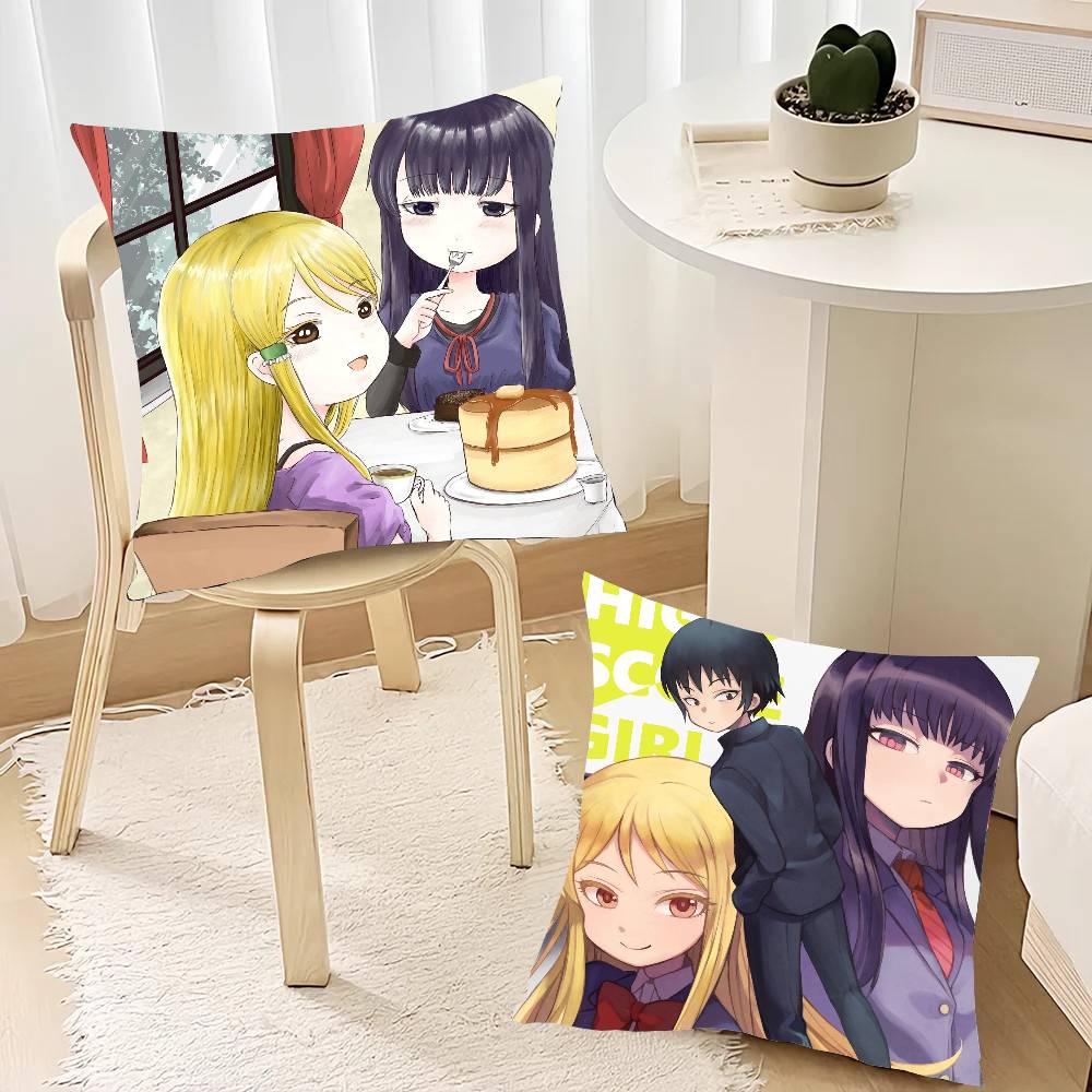 Komedi Anime Hi S-Score Girl Kuddfodral Heminredning Pläd för Soffa Säng Bil Rumsdekor Gåvoidé