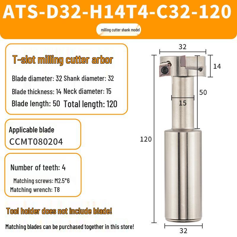 T-Slot Trapezoidal Milling Cutter for Shank Machining Center, Side Milling, and Grooving (Sizes: 21, 25, 32, 36, 40, 50, 60)