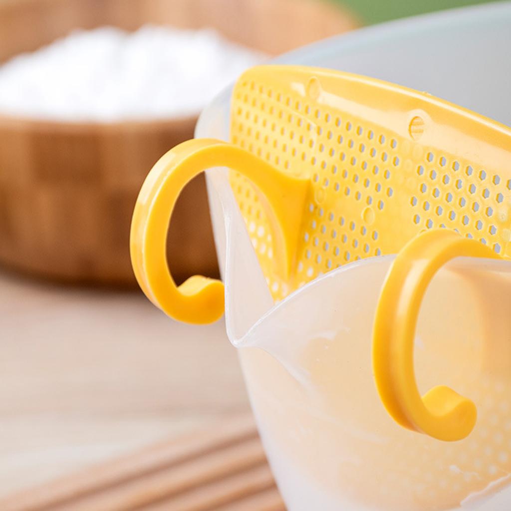 Filter Measuring Cup Clear Beating Eggs Liquid Measuring Bowl with Scale Plastic Material Liquid Measuring Glasses