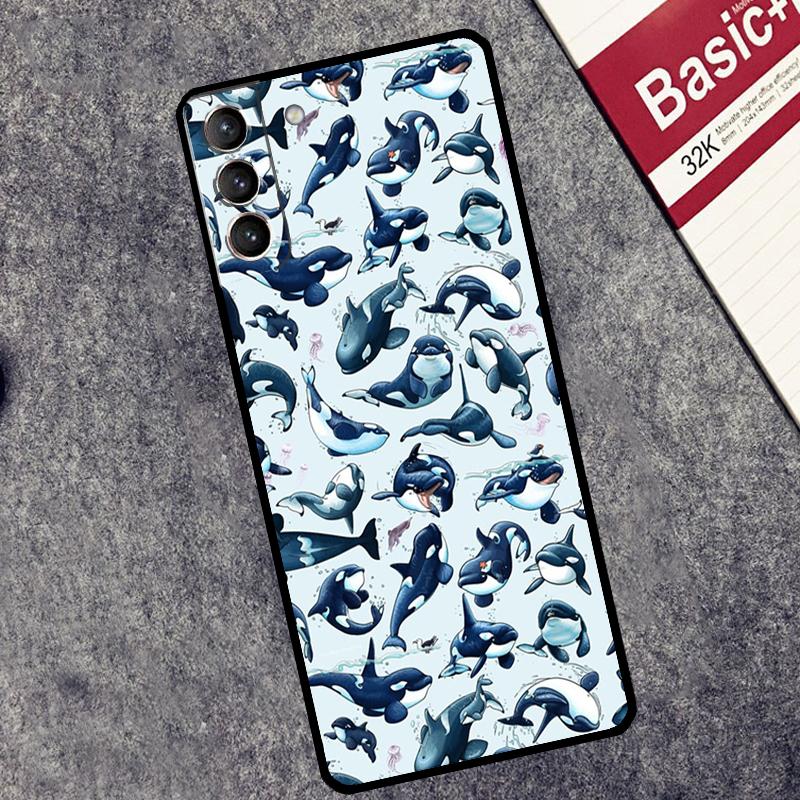 Killer Whale Orca Case For Samsung Galaxy S26 S25 S24 Ultra S20 FE S21 S22 S23 Plus S10 S25 FE Cover Couqe
