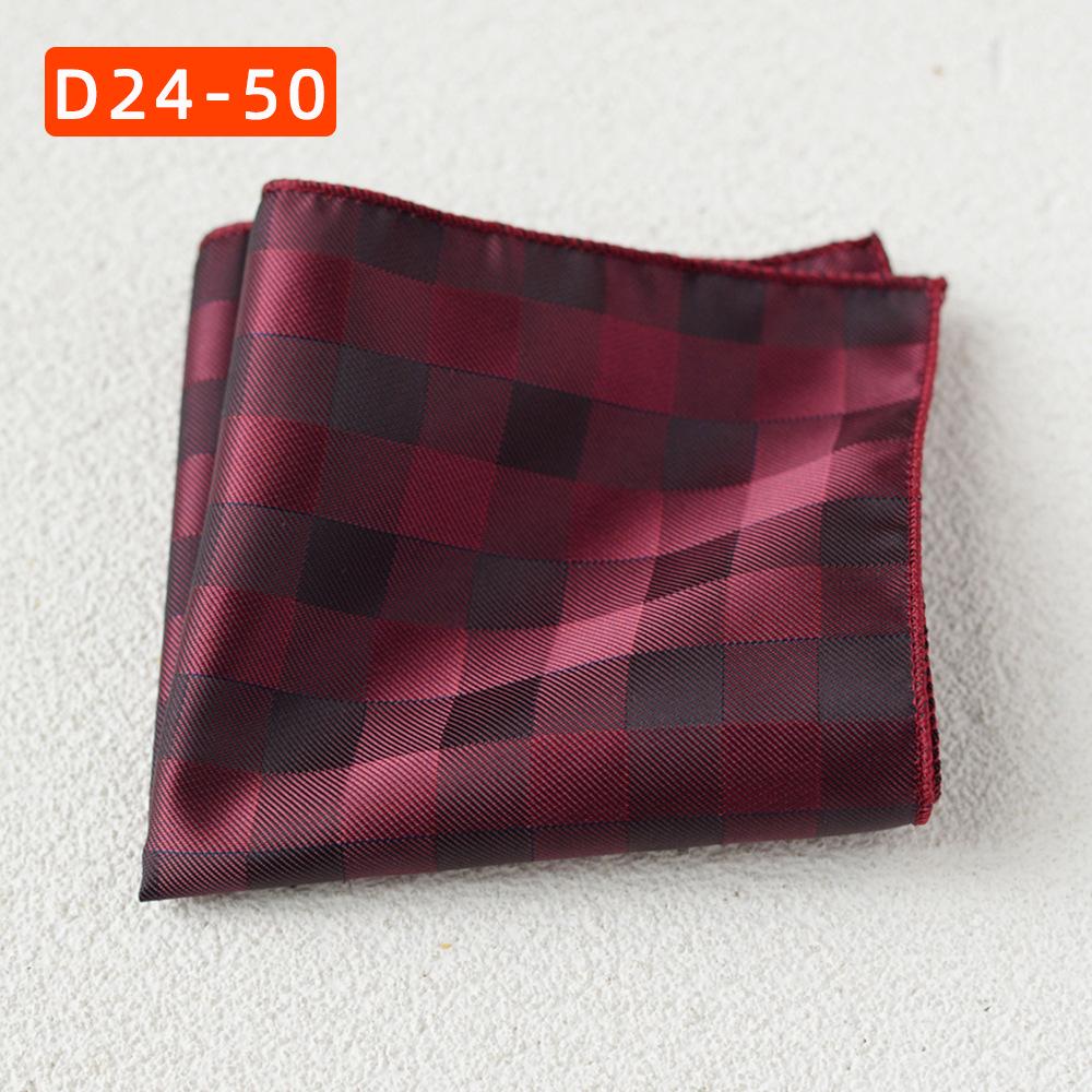 Striped Polyester Silk Pocket Square for Wedding or Business