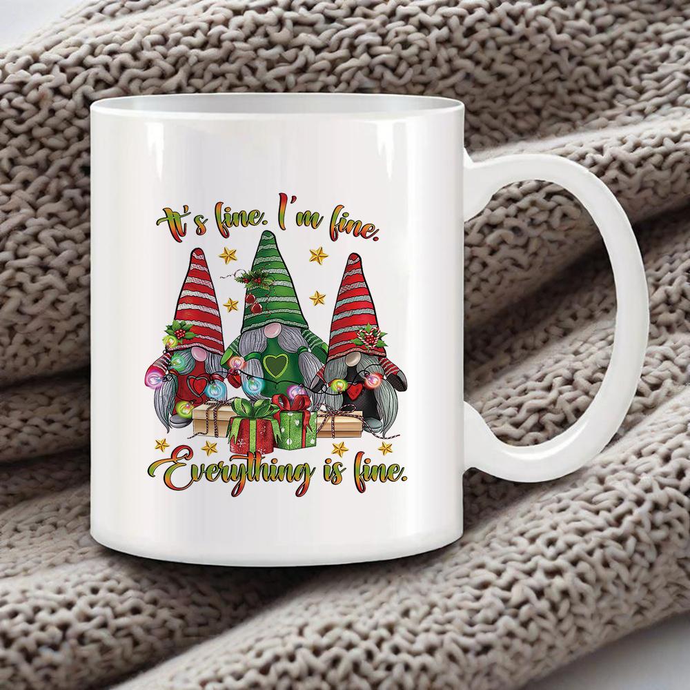 Cozy Xmas Themed Coffee Mug Christmas Tree Drawing Ceramic Mugs Santa Snowman Breakfast Cups Ho Ho Ho Cup Festive Gift Drinkware