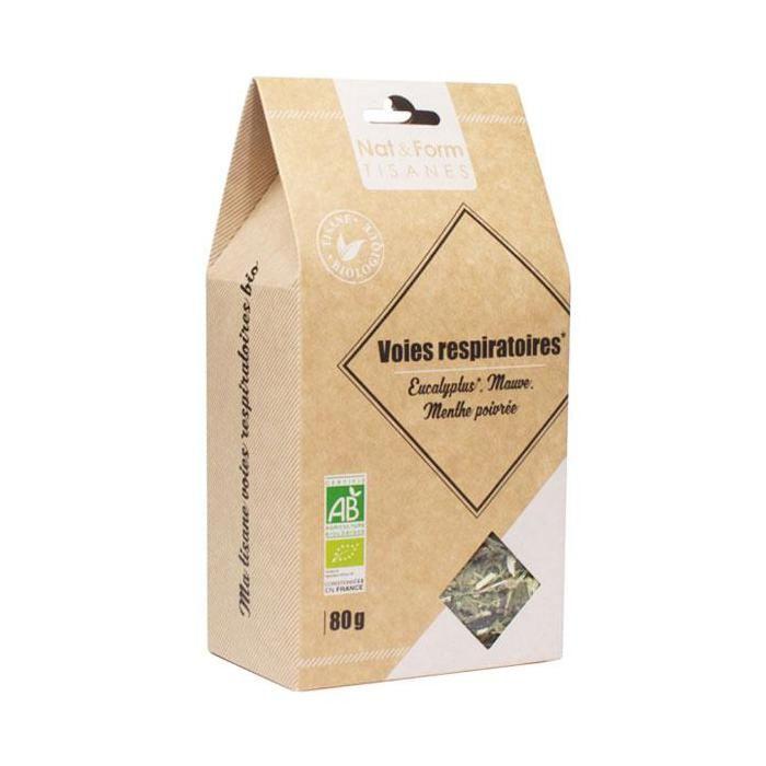 Nat &amp; Form Tisane Voies Respiratoires Bio 80g
