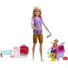Barbie-sauvetage d’animaux-coffret poupée blonde et accessoires hrg50