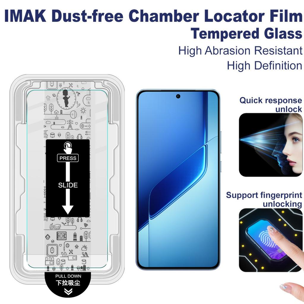IMAK H Series For Vivo iQOO Neo10 Pro+ 5G Tempered Glass Screen Protector Dust-free Installation Film (Fingerprint Unlock)