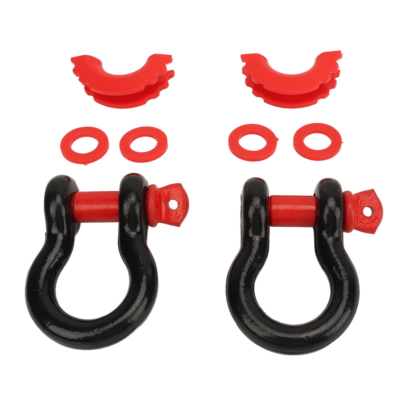 

2 Pcs D Ring Shackles 4.75T Rated Weight 19T Breaking Load Heavy Duty Rugged Towing Pin Anchor Shackle for Trailer